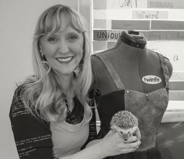 Melody Hagamann holding a headgehog