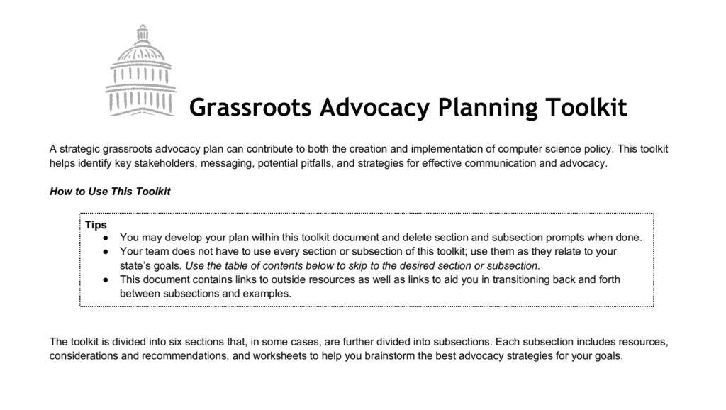 Grassroots toolkit title page